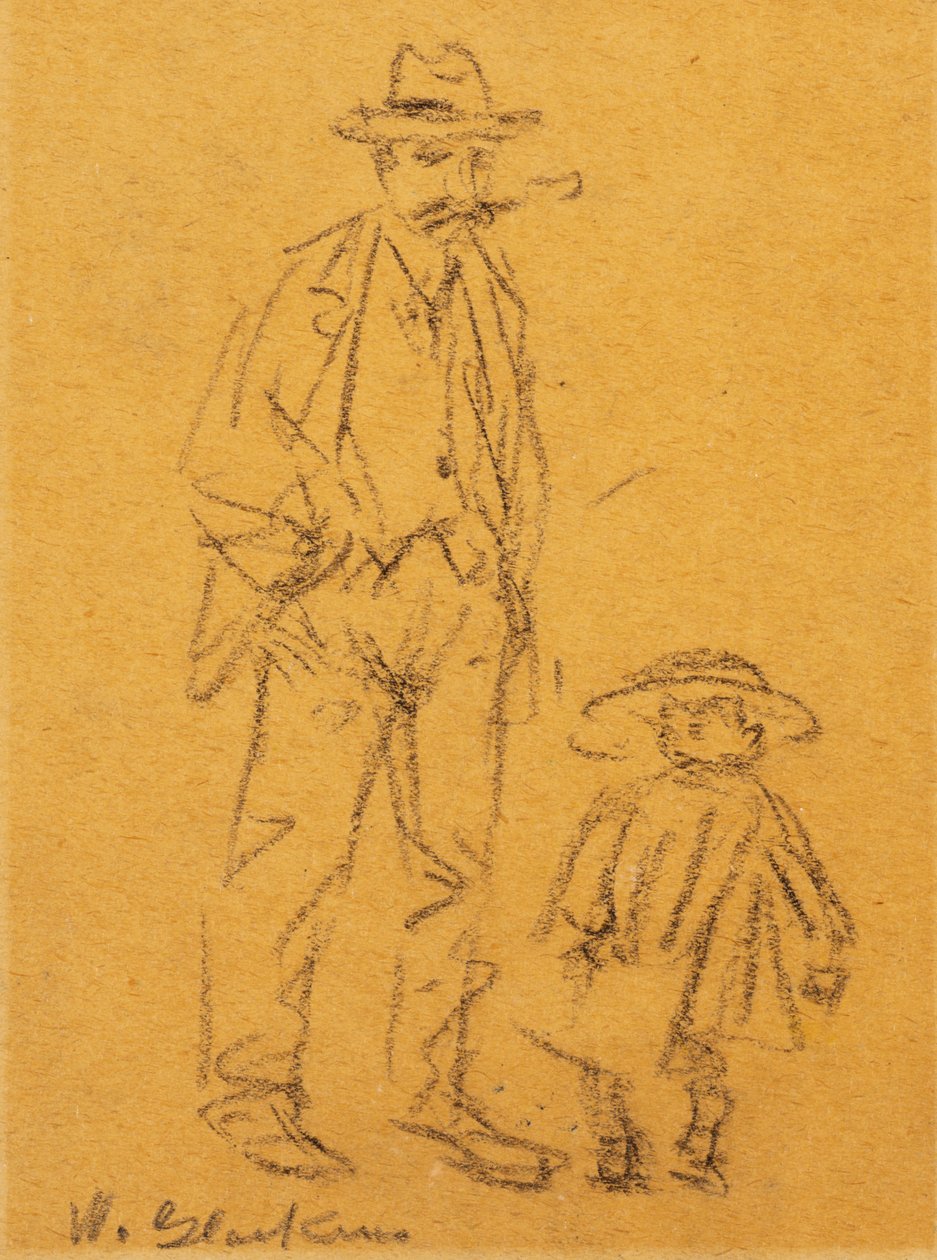 çocuklu adam by William James Glackens