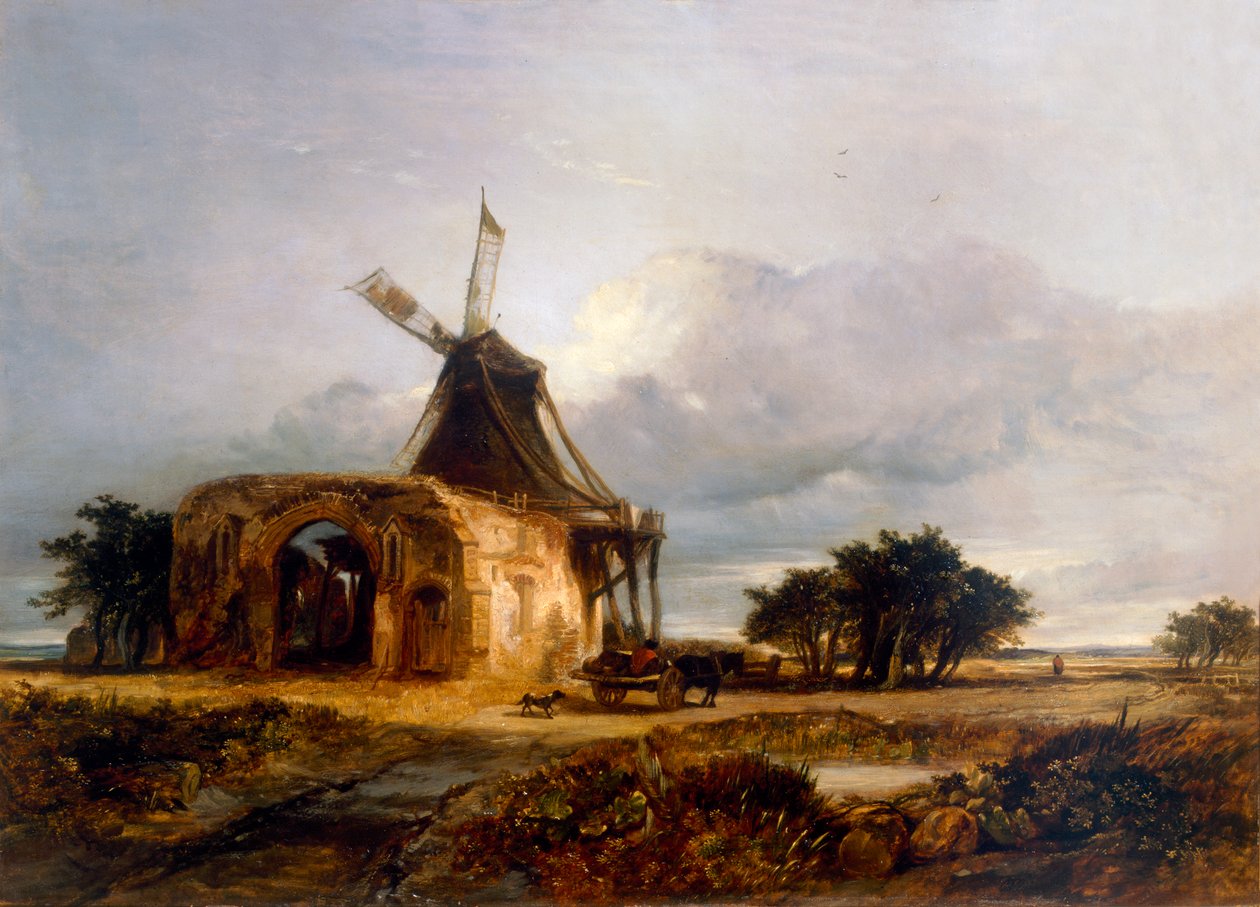 Aziz Benet Manastırı ve Değirmeni, Norfolk, 1833 by William James Muller
