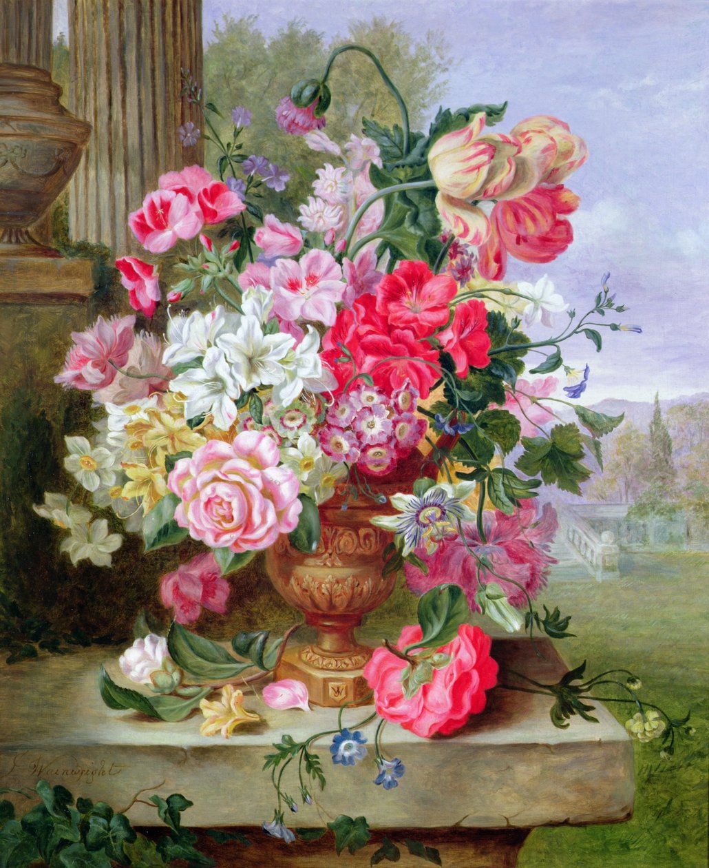 Çiçeklerin natürmort by John Wainwright