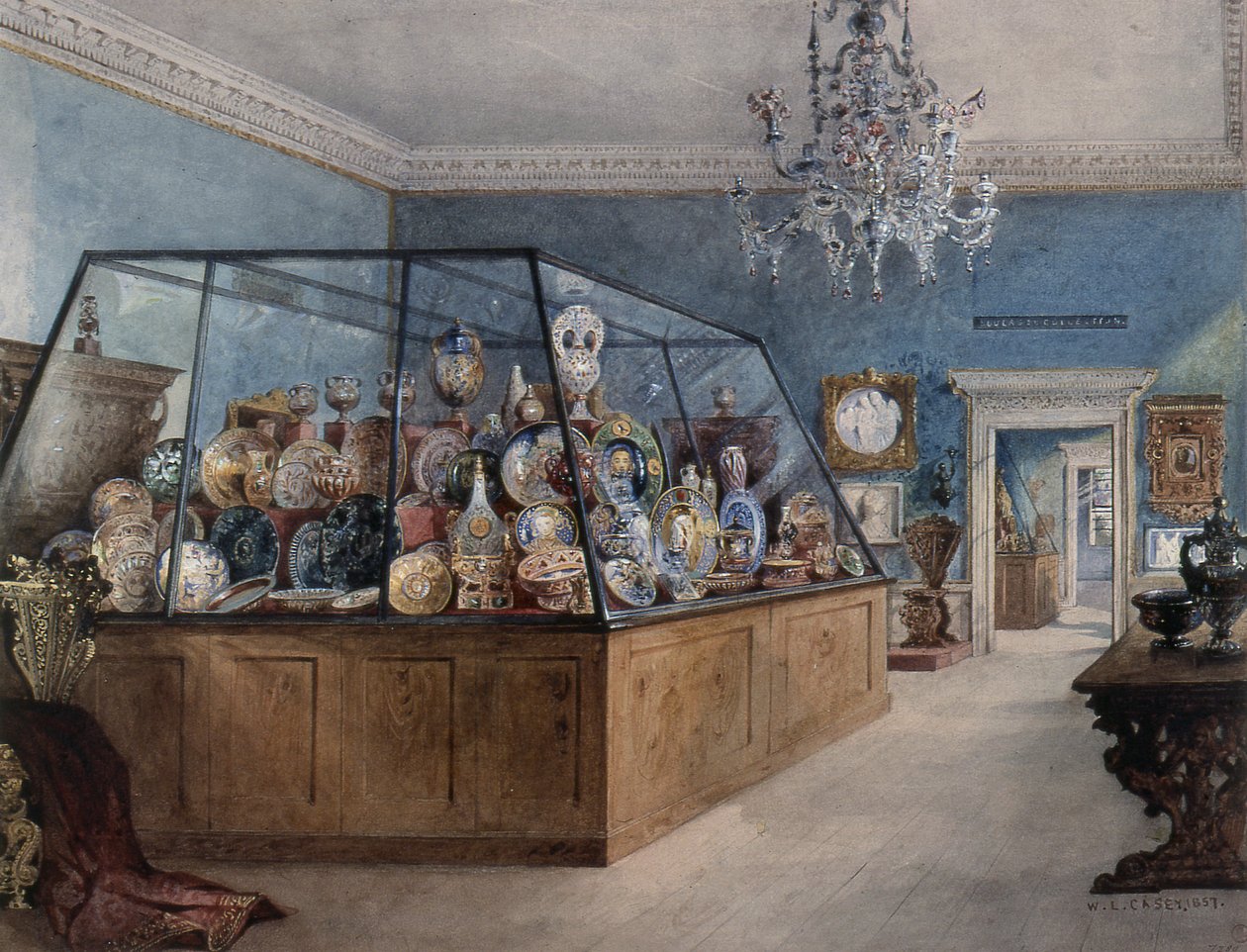 Marlborough Evi: İkinci Oda (çizim) by William Linnaeus Casey