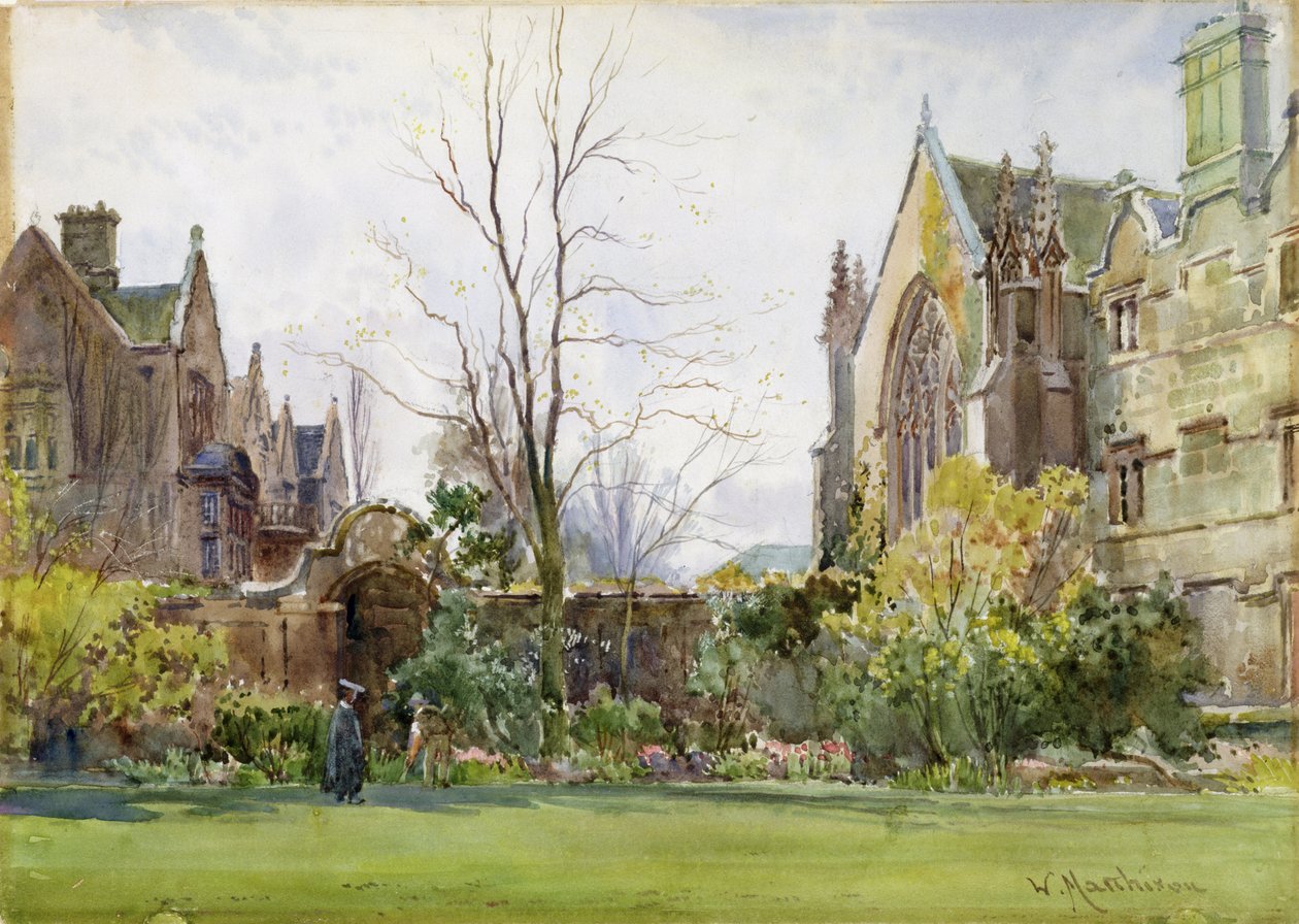 Radcliffe Quad, Üniversite Koleji, Oxford (wc) by William Matthison