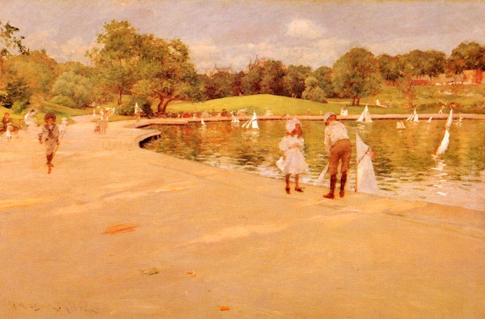 Lilliputian Boat-Laken by William Merritt Chase