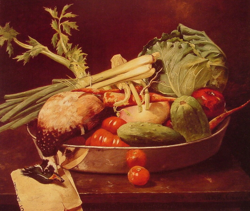 Sebzeli Natürmort by William Merritt Chase