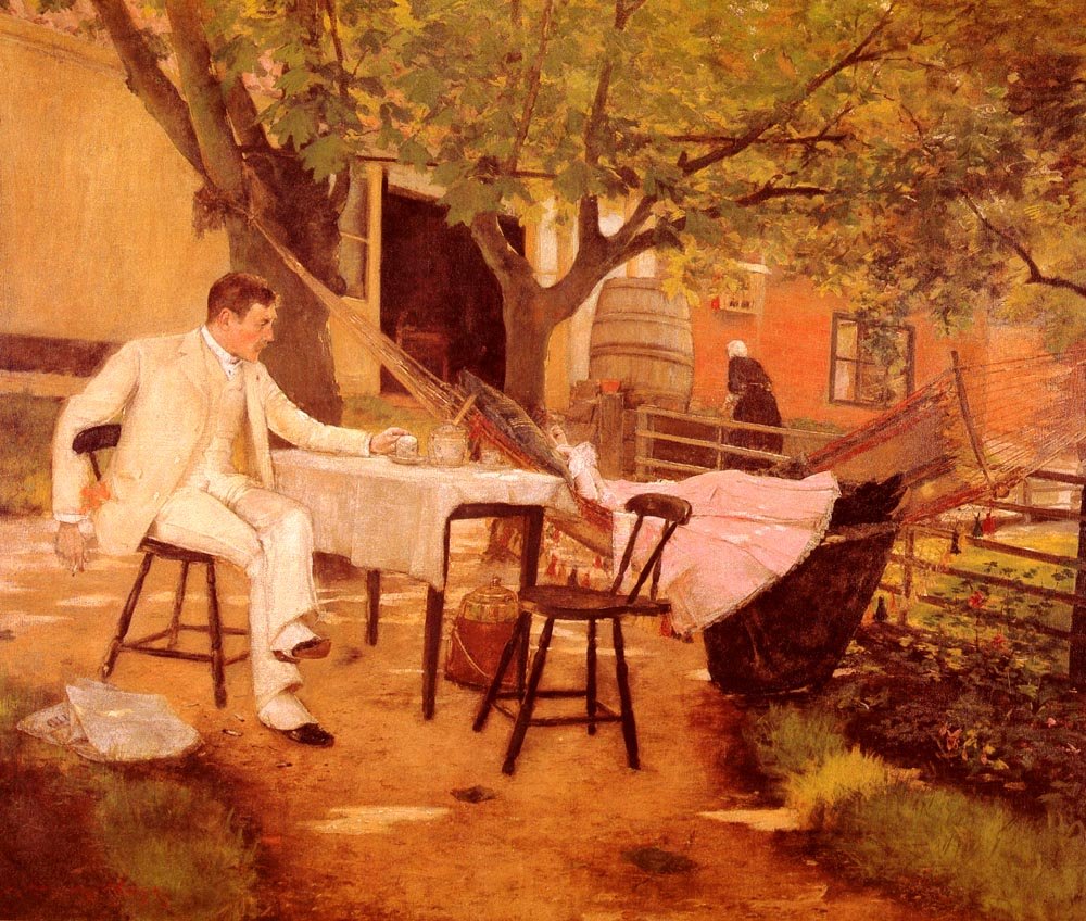 güneş ışığı ve gölge by William Merritt Chase