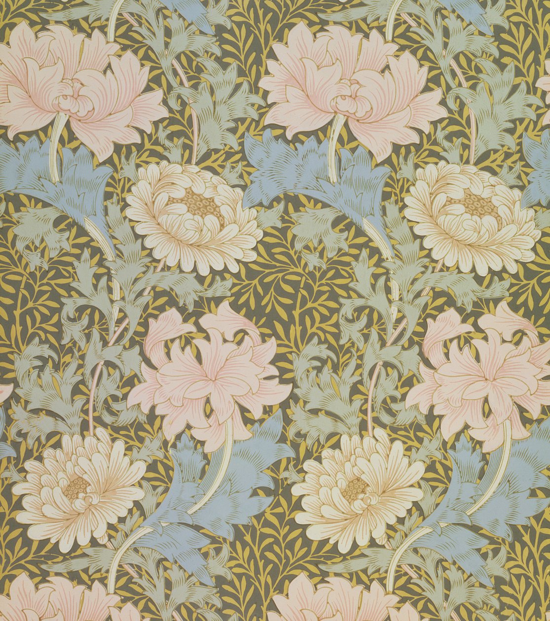 'Krizantem' duvar kağıdı, 1876 (duvar kağıdı) by William Morris