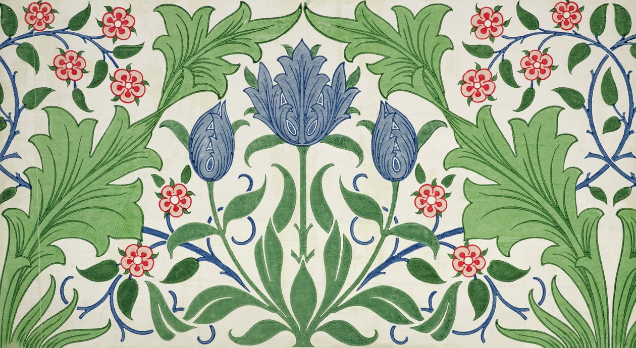 Çiçek duvar kağıdı tasarımı by William Morris