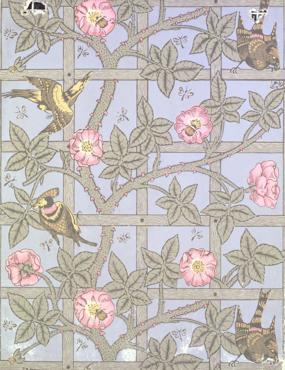 'Çerçel' duvar kağıdı tasarımı, 1864 by William Morris