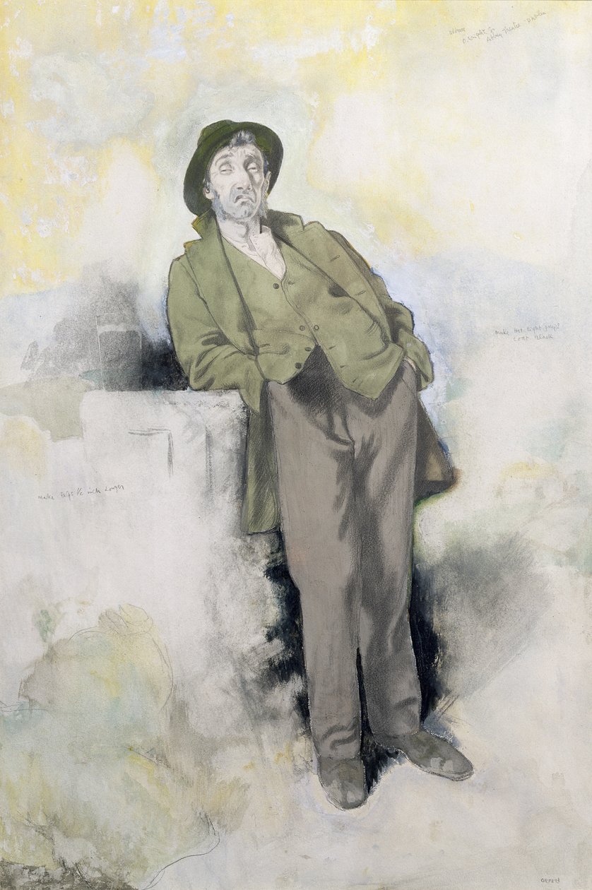 The Tramp (kağıt üzerinde kalem ve tuvalet) by William Orpen