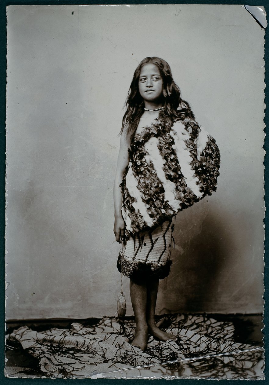 Maori kızı (jelatin gümüş baskı) by William Partington