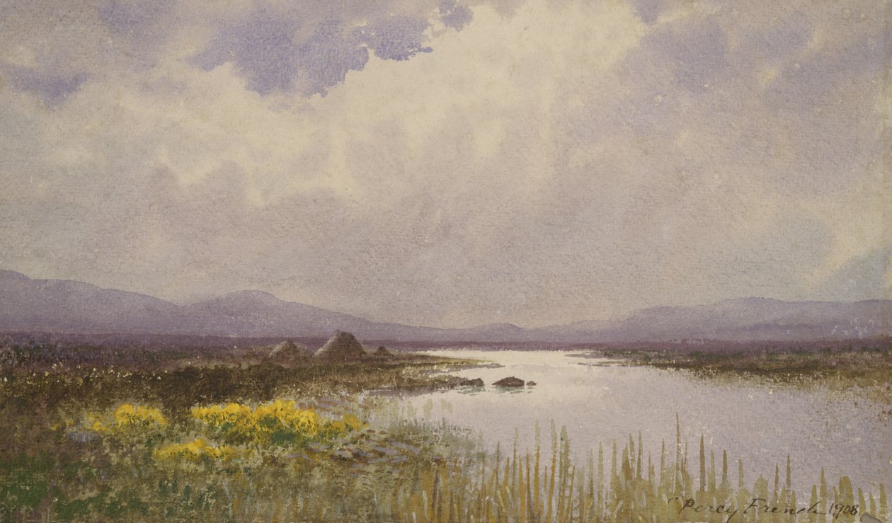 Connemara Manzara, 1908 (kağıt üzerinde wc) by William Percy French