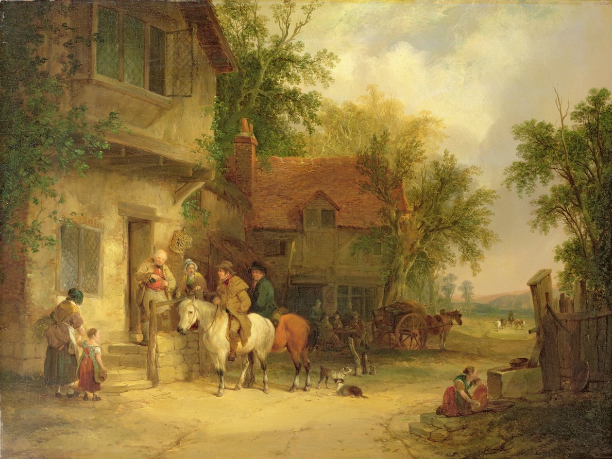 ಎ ವುಡ್‌ಸೈಡ್ ಇನ್, 1841 ಟರ್ಕ್ by William Snr. Shayer