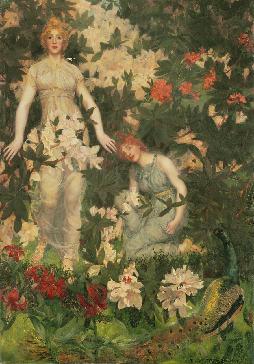 Epikuros Bahçesinde Leontium ve Ternissa by William Edward Stott
