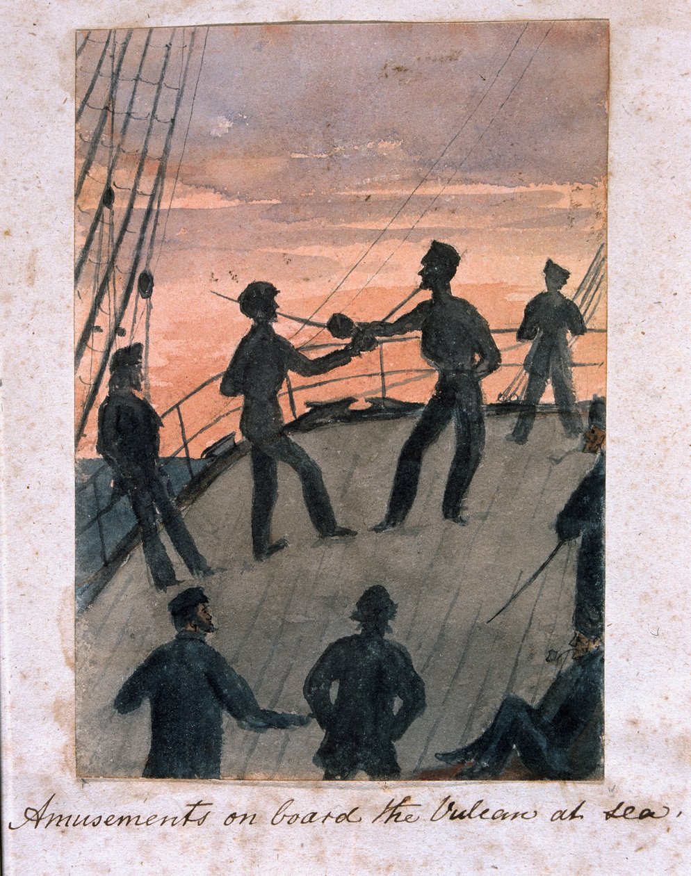 Vulcan'da denizde eğlenceler, 1854 dolayları (kağıt üzerinde wc) by William Thomas Markham