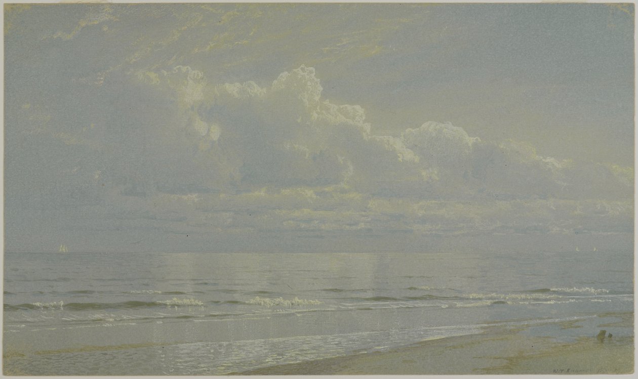Denizde Thunderheads: The Pearl, 1871 (kağıt üzerinde wc) by William Trost Richards