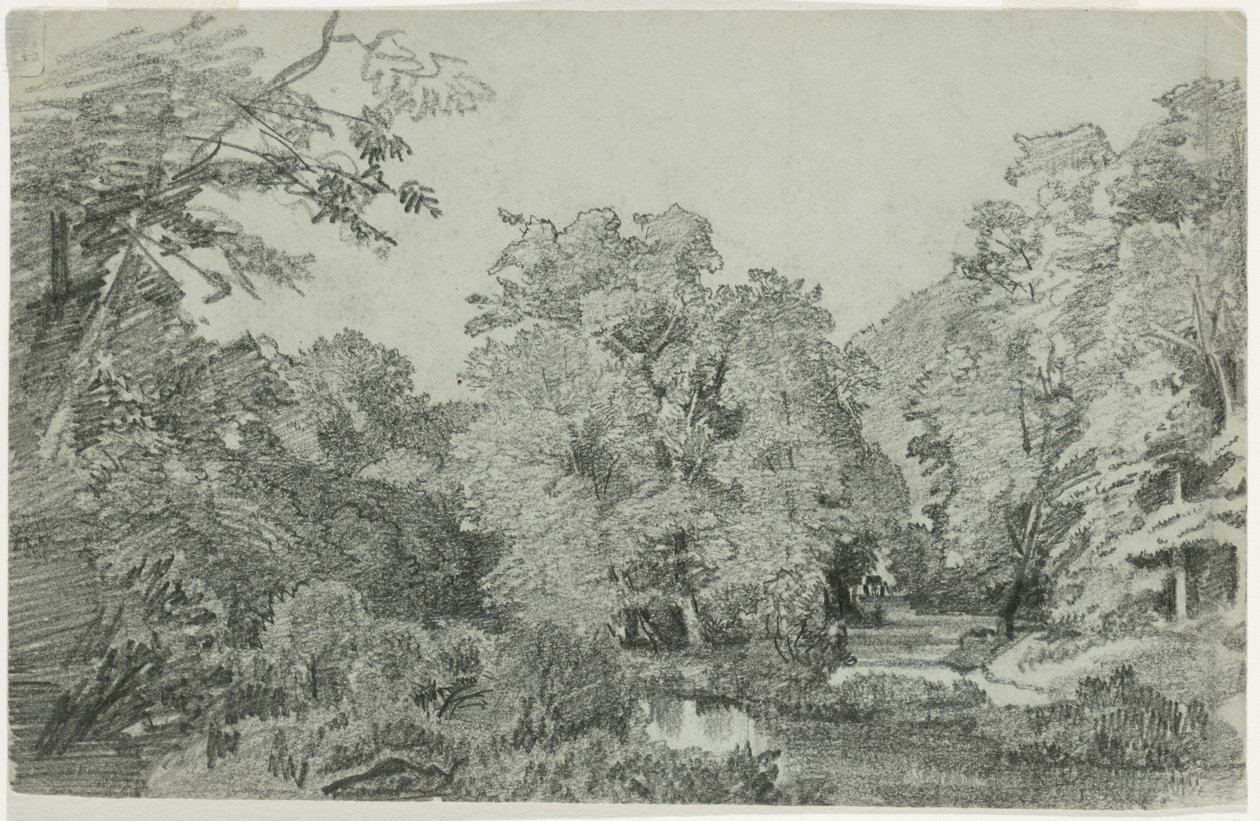 Brook ile ormanlık sahne by William Trost Richards
