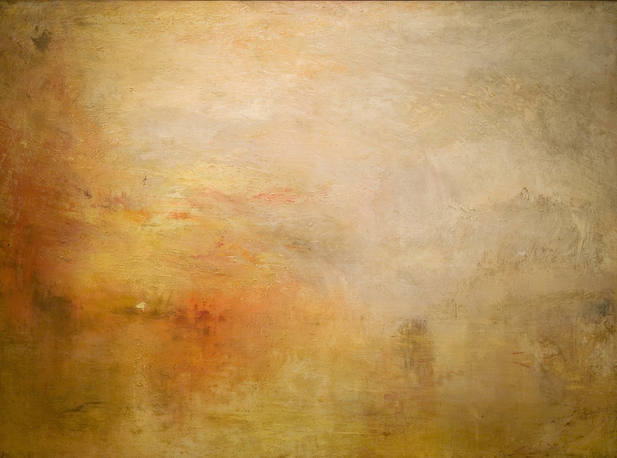 Gölün üzerinde gün batımı by Joseph Mallord William Turner