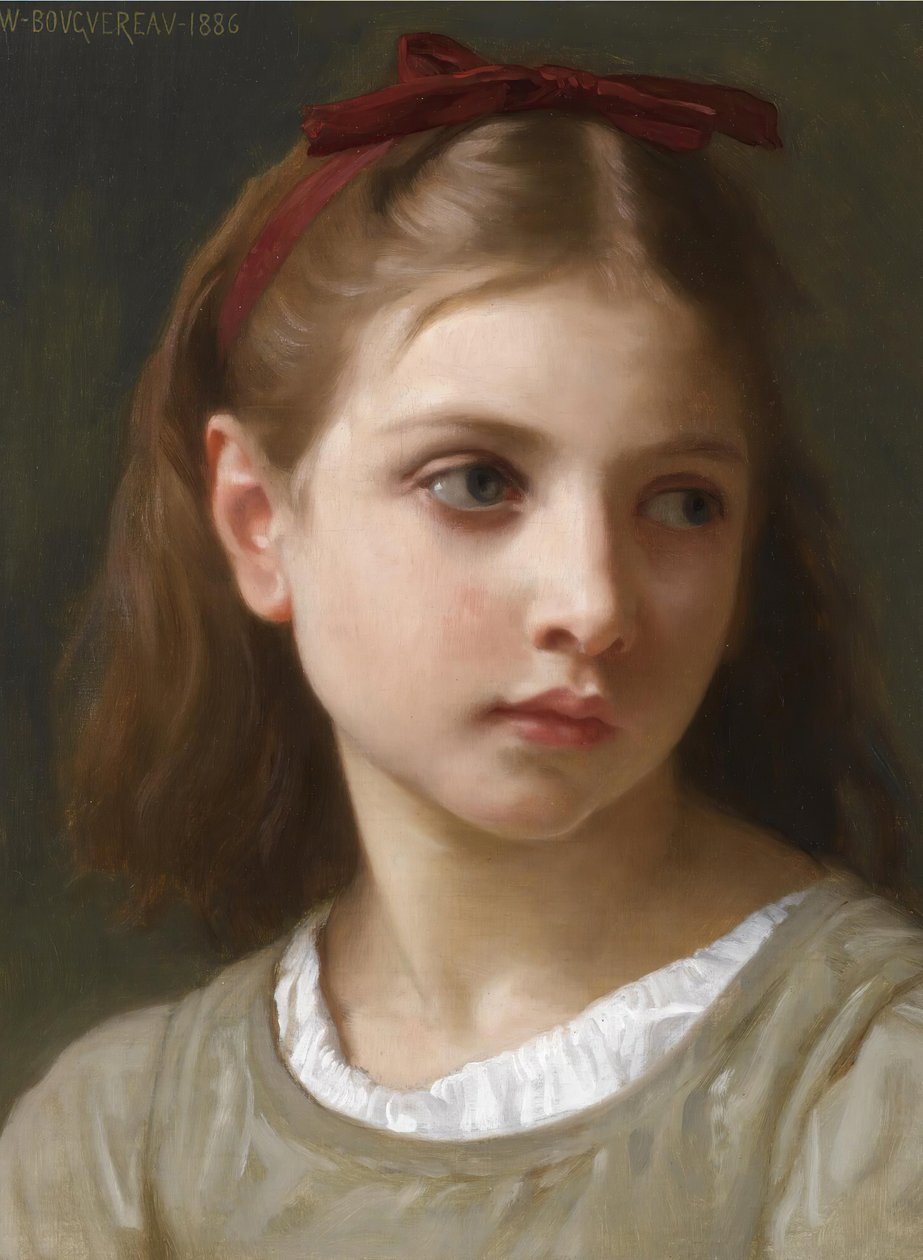 Küçük Bir Kızın Portresi by William Adolphe Bouguereau