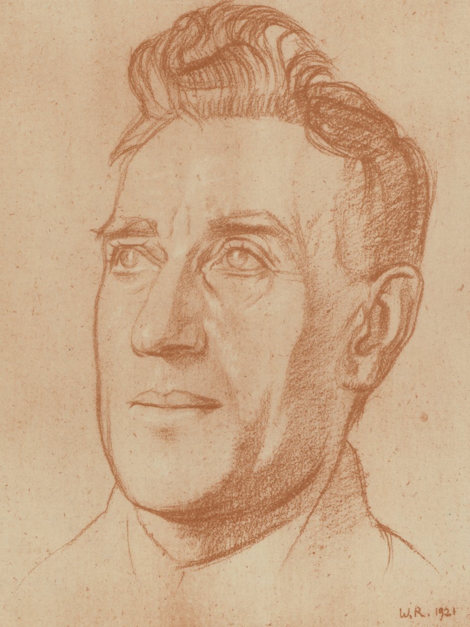 WH Davies (taş) by William (after) Rothenstein