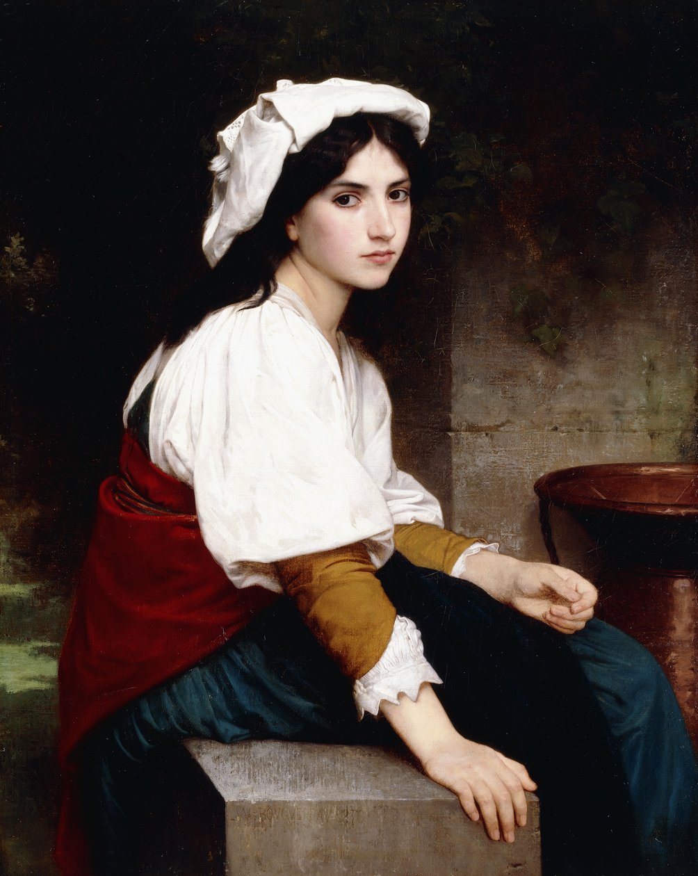 Çeşmenin Yanındaki İtalyan Kız, 1870 by William Adolphe Bouguereau