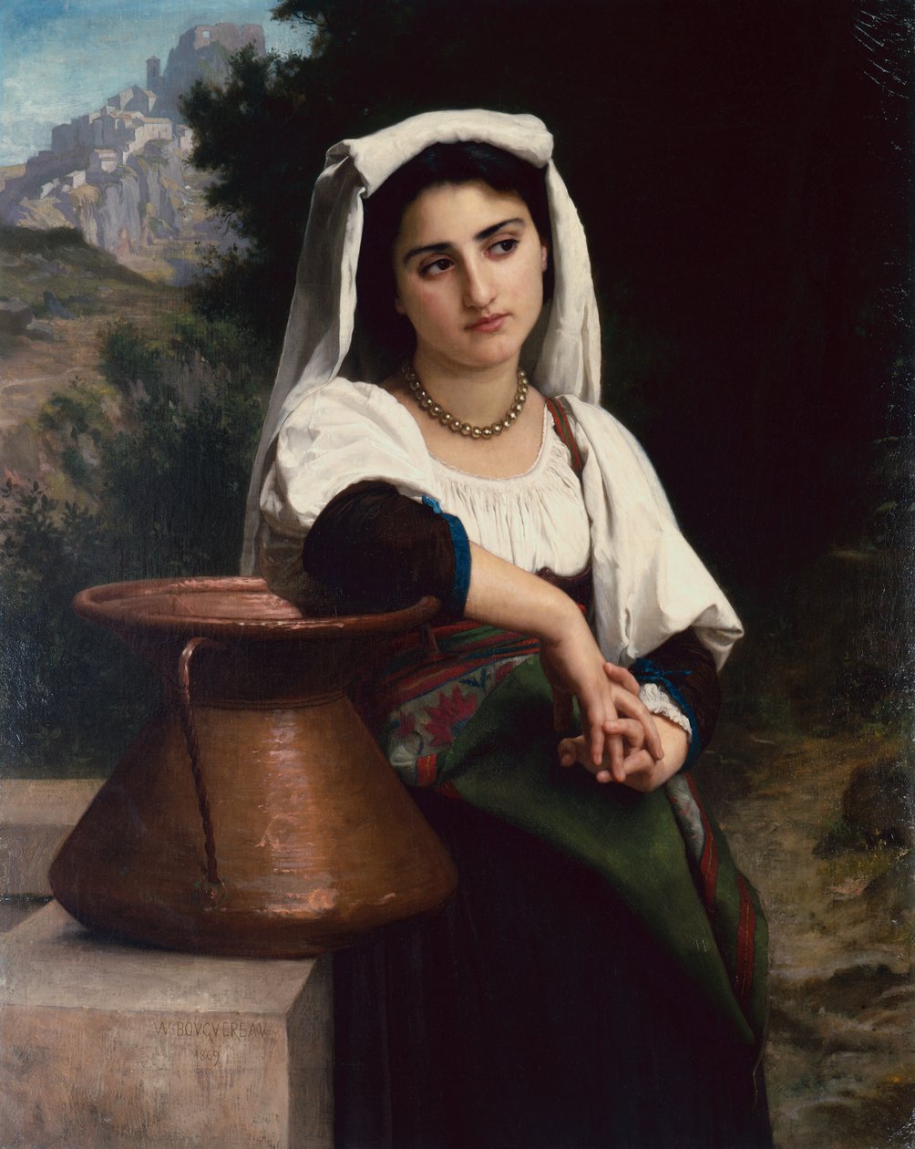 Çeşmede İtalyan kadın by William Adolphe Bouguereau