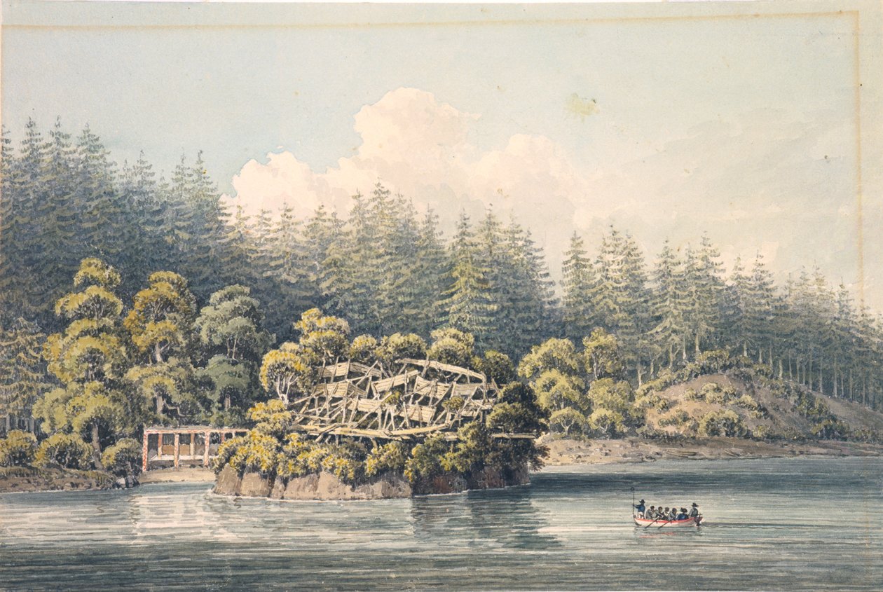 Terk edilmiş Hint köyü, Georgia by William Alexander