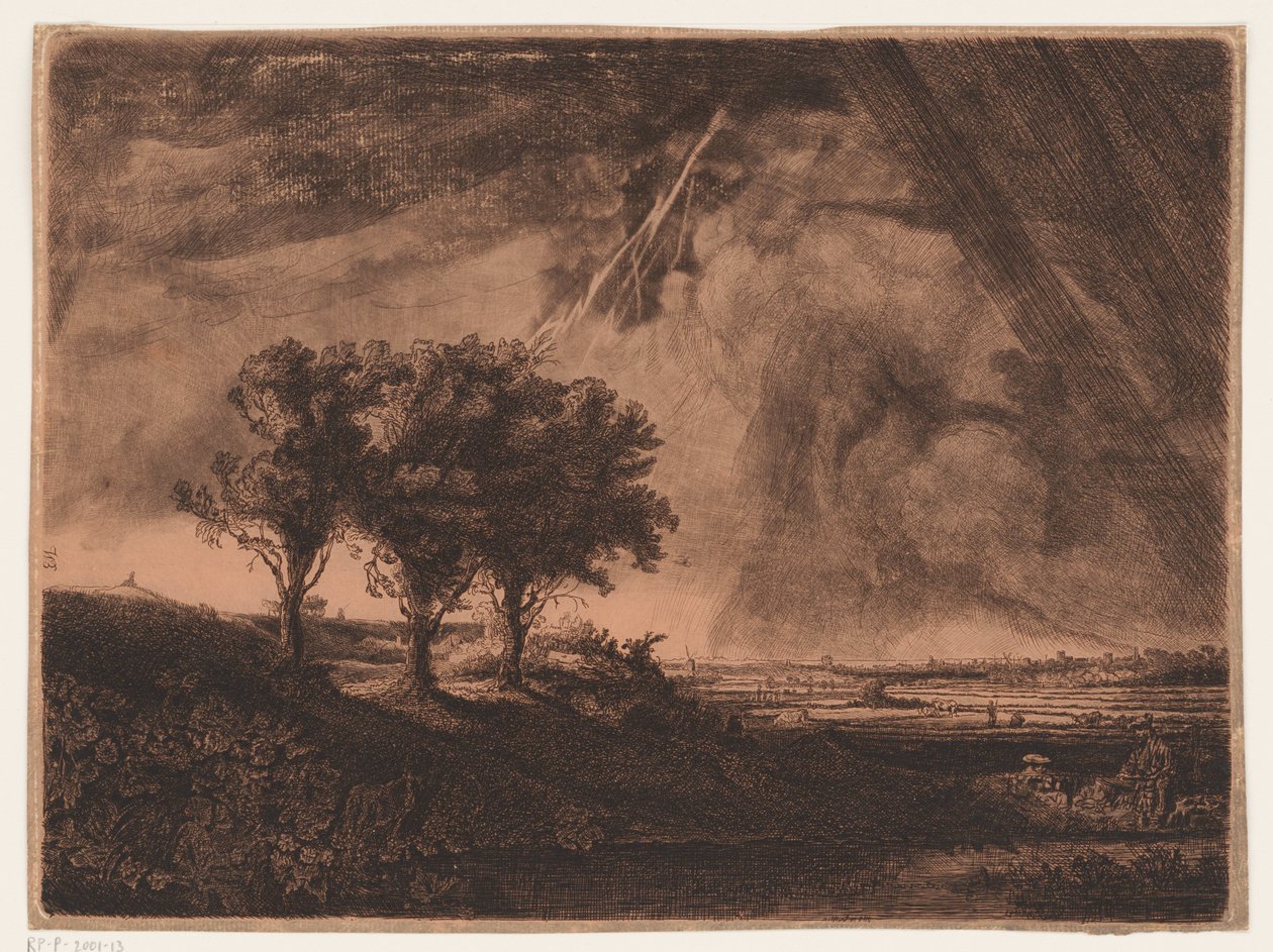 Şimşek ile üç ağaç by William Baillie