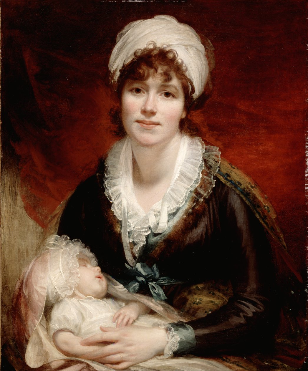 Leydi Beechey ve Bebeği, 1800 dolayları by William Beechey