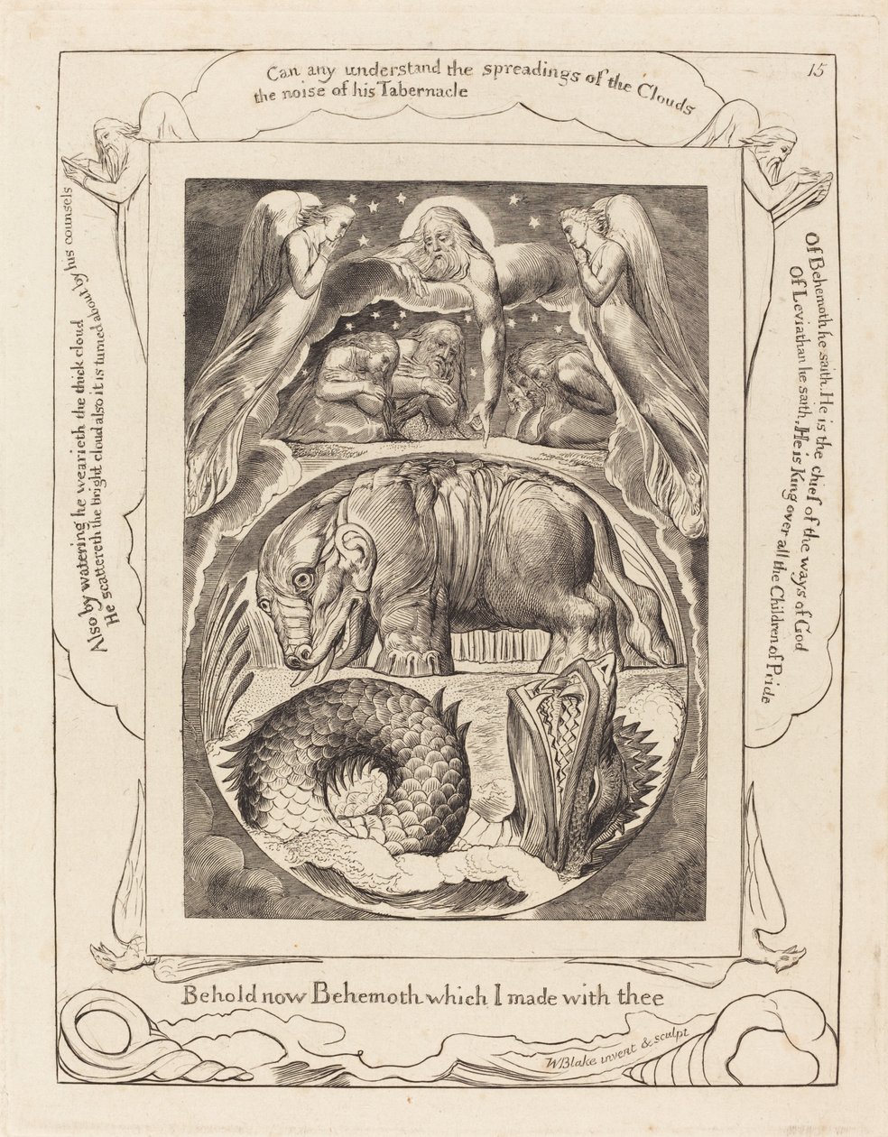 Behemoth ve Leviathan by William Blake