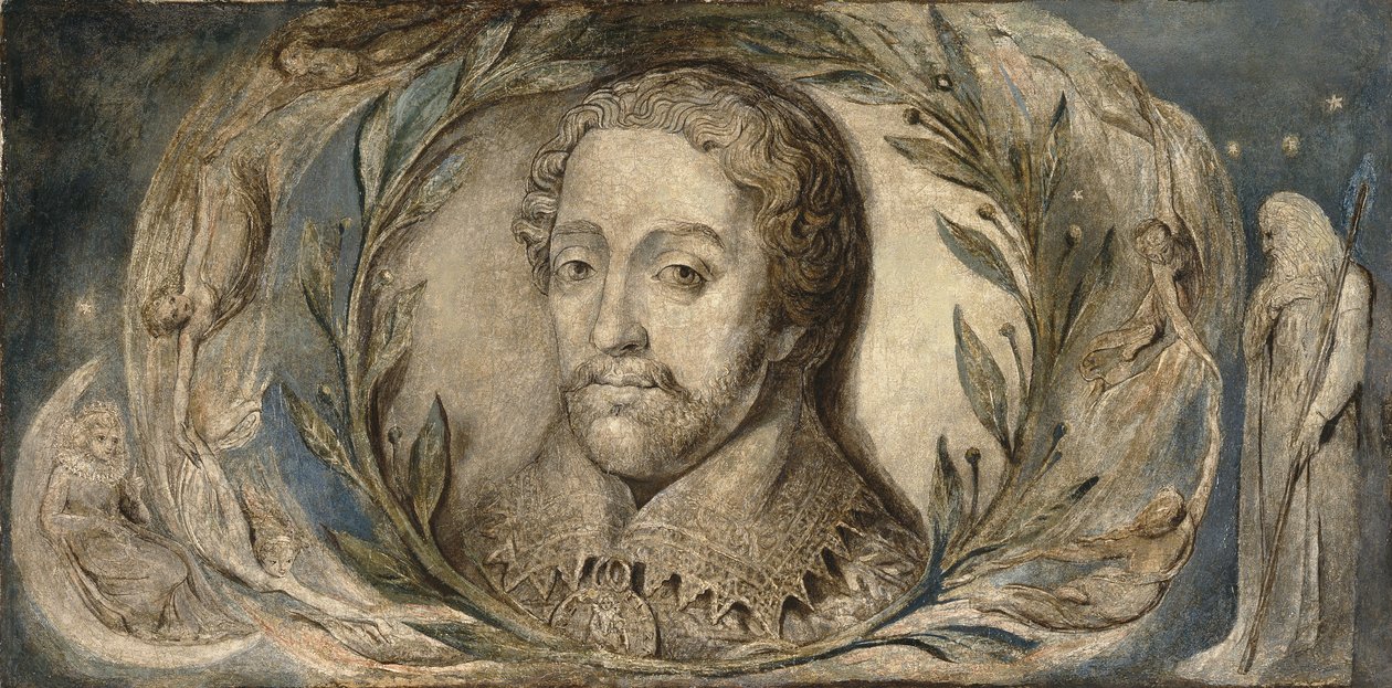 Edmund Spenser, c.1800-03 (tuval üzerine temper) by William Blake