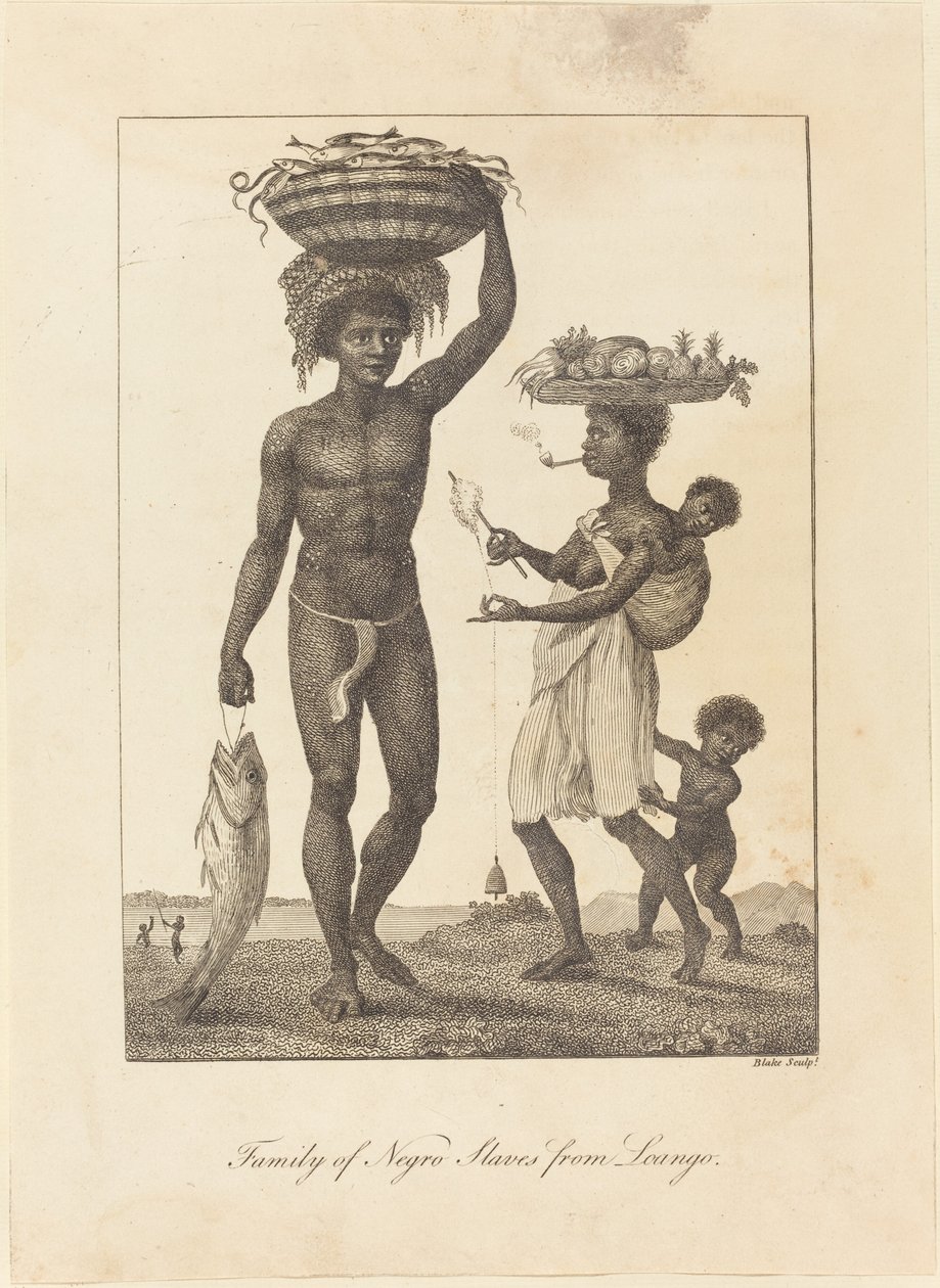 Loango'dan Köle Ailesi, 1793. by William Blake