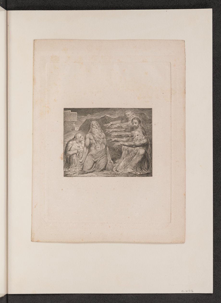 Arkadaşları Tarafından Azarlanan İş, 1825. by William Blake