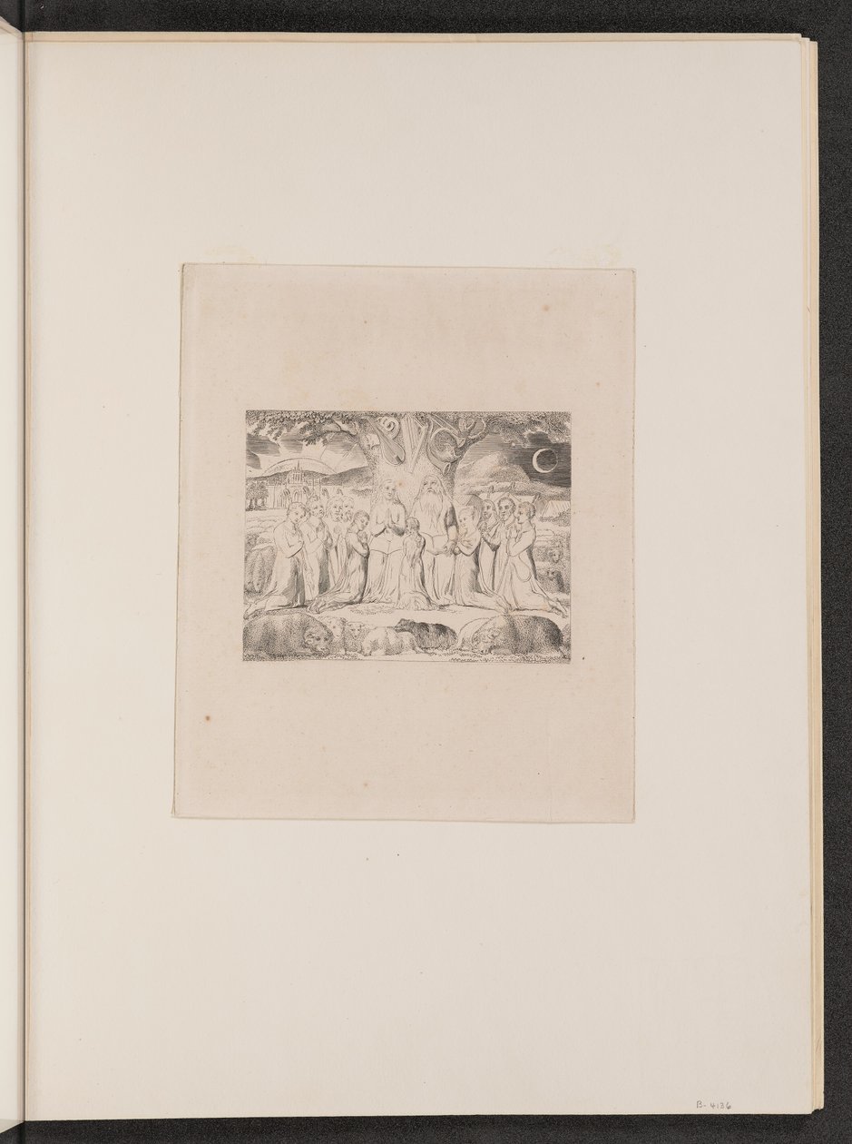 İş ve Ailesi, 1825. by William Blake