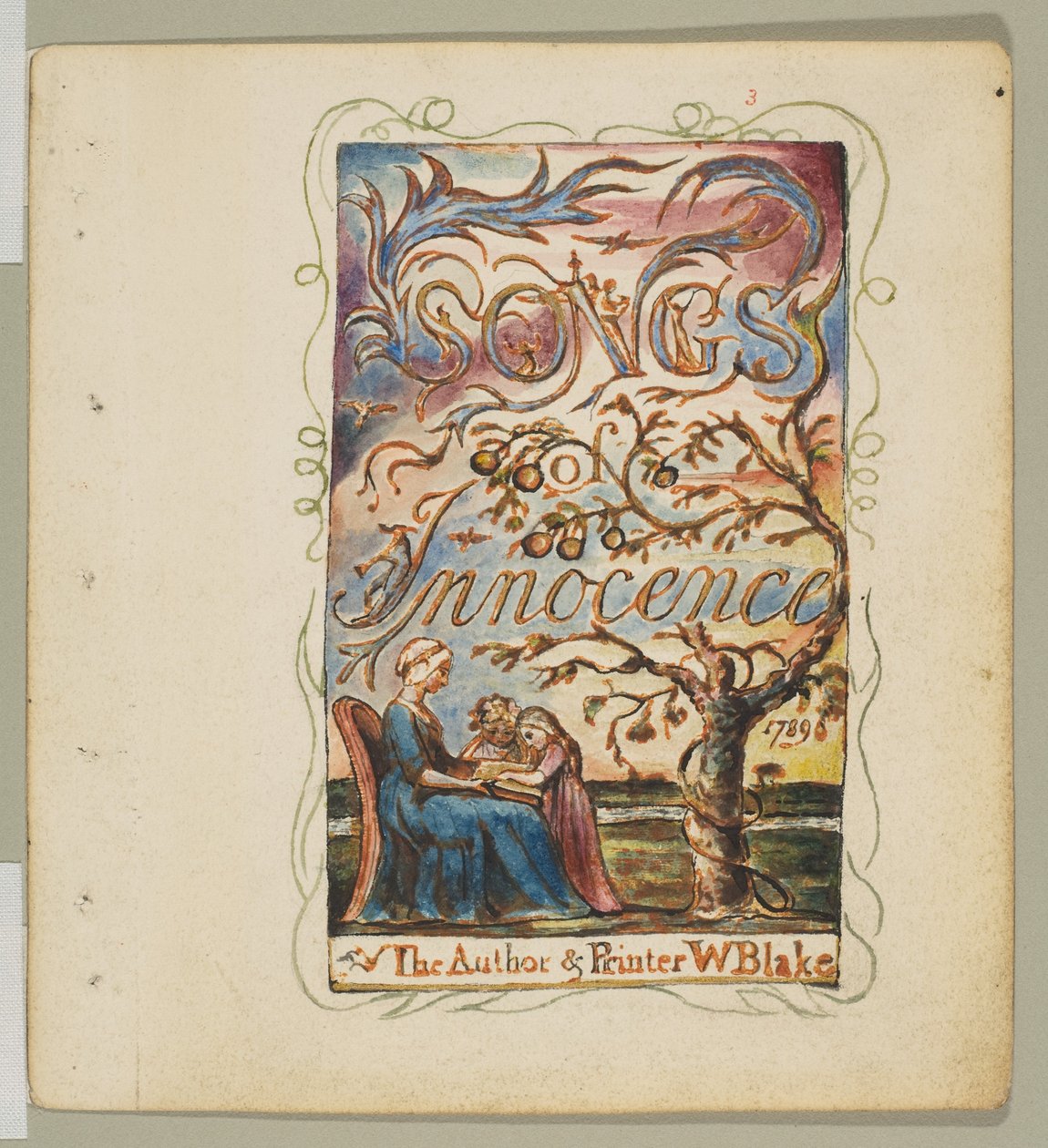 Masumiyet Şarkıları: Başlık Sayfası, ca. 1825. by William Blake