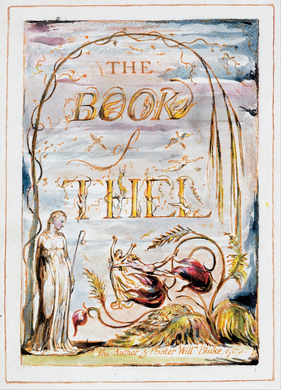 Thel Kitabı (ön sayfa) by William Blake