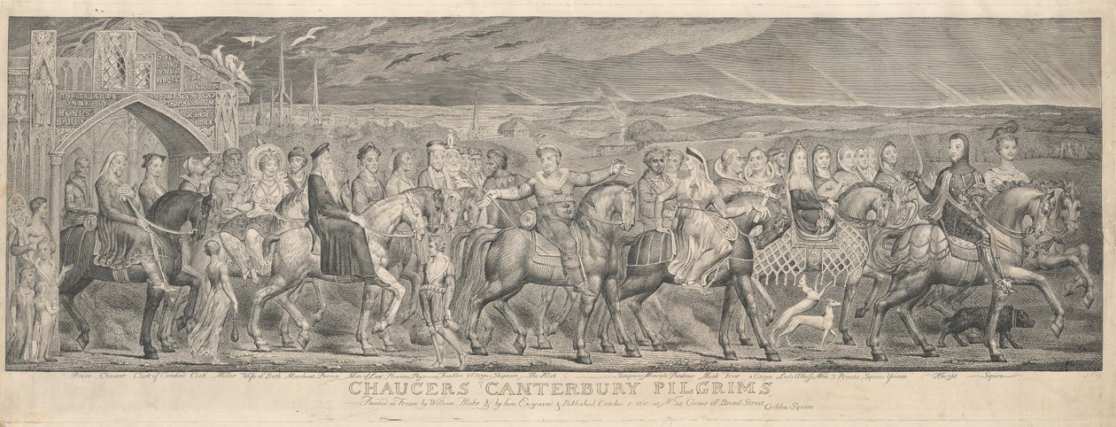 Canterbury Hacıları, 1810. by William Blake
