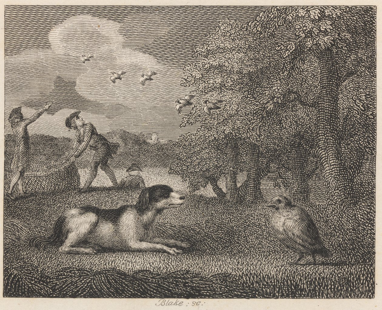 Ayar köpeği ve Keklik by William Blake