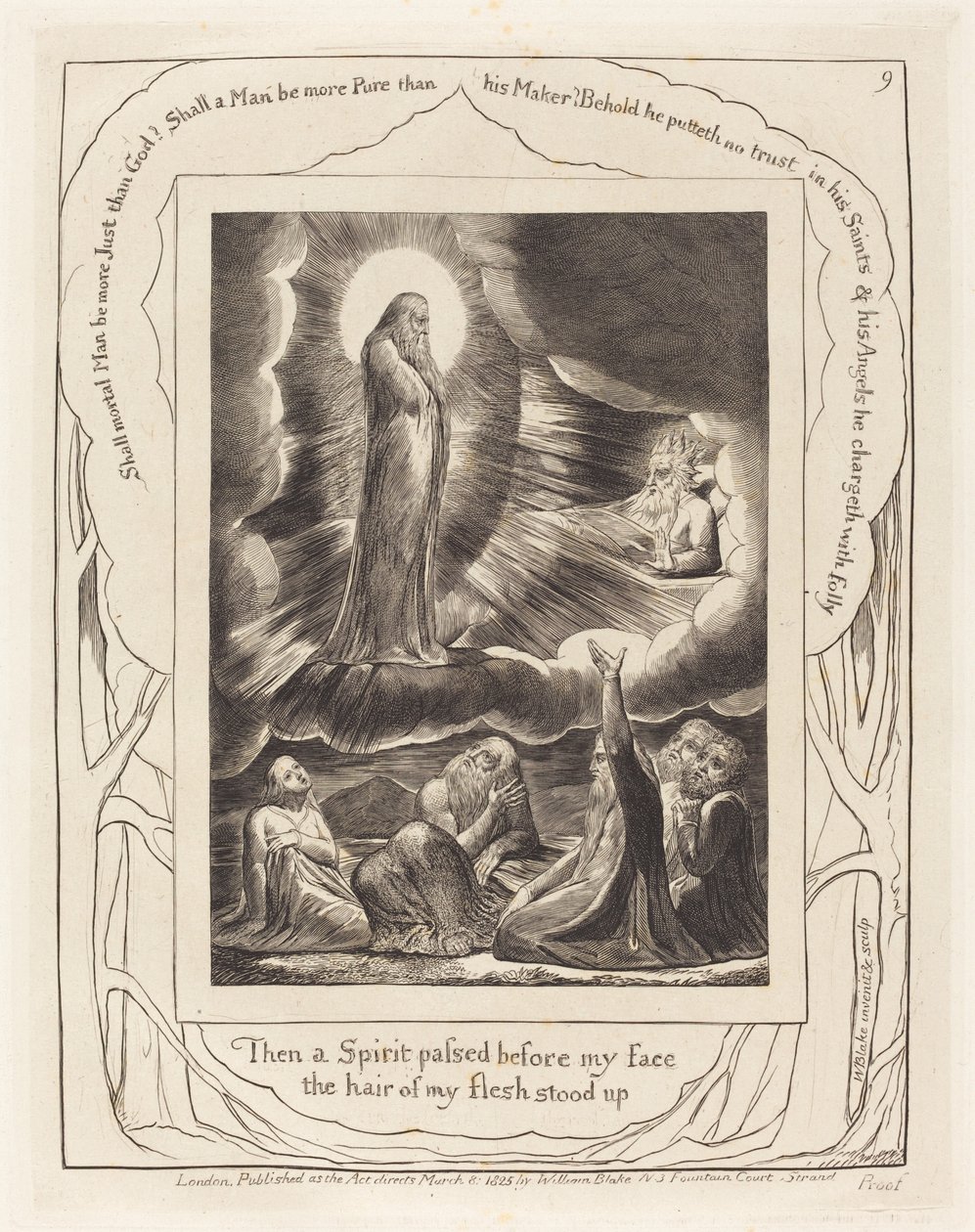 Elifaz'ın Görünüşü, 1825. by William Blake