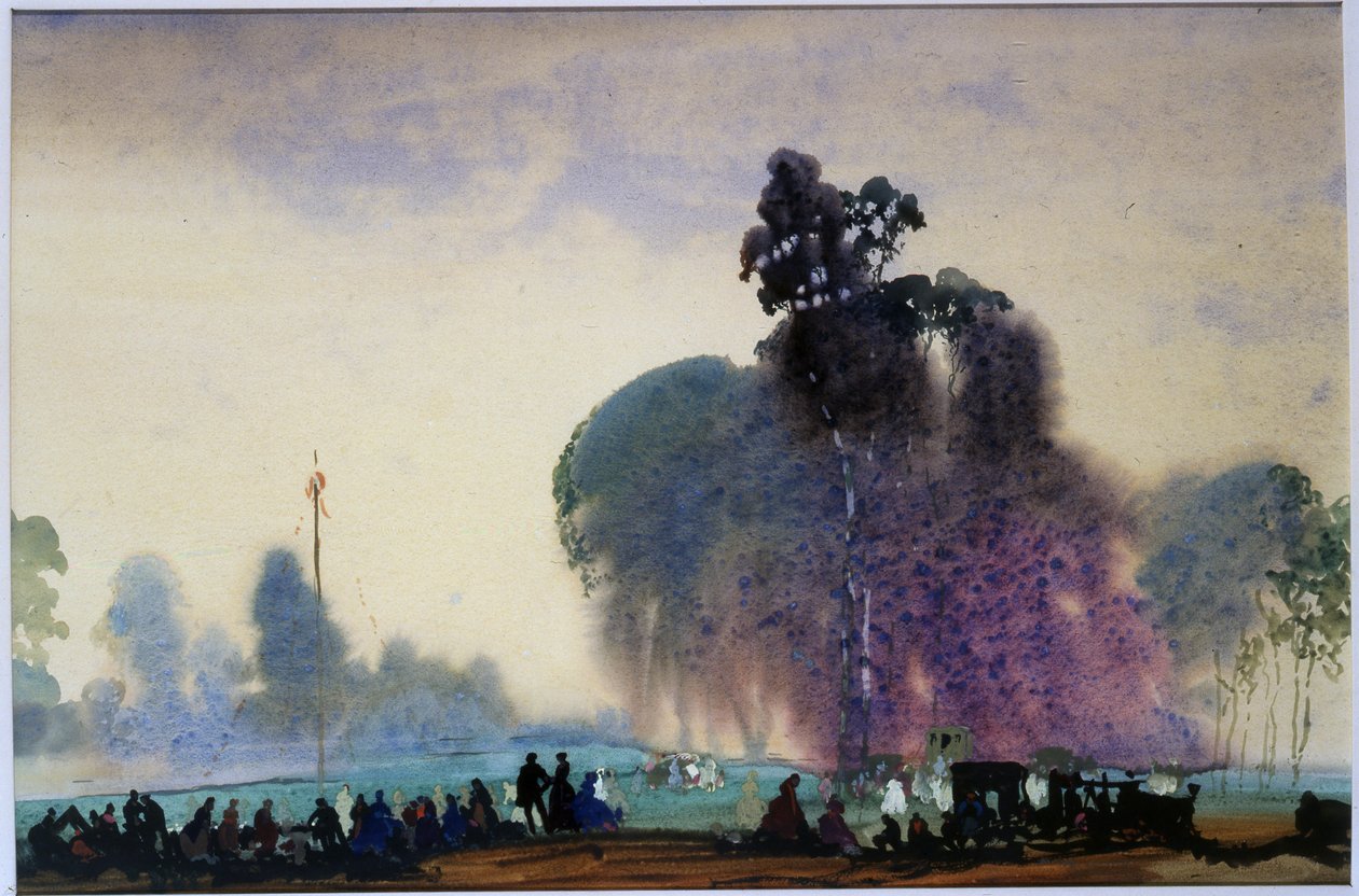 Festival (kağıt üzerine w/c ve guaj) by William Blamire Young