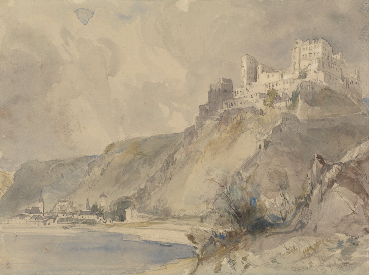 Rheinfels ve Aziz Goar by William Callow