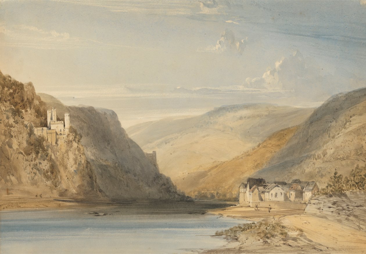 Assmannshausen'deki Ren Nehri by William Callow