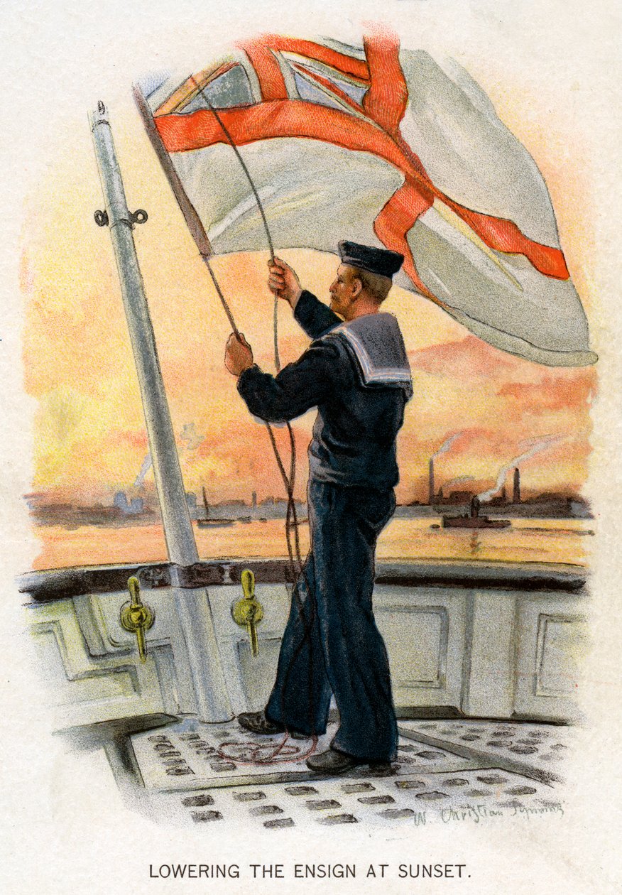 Teğmenin Gün Batımında İndirilmesi, c1890-c1893. by William Christian Symons