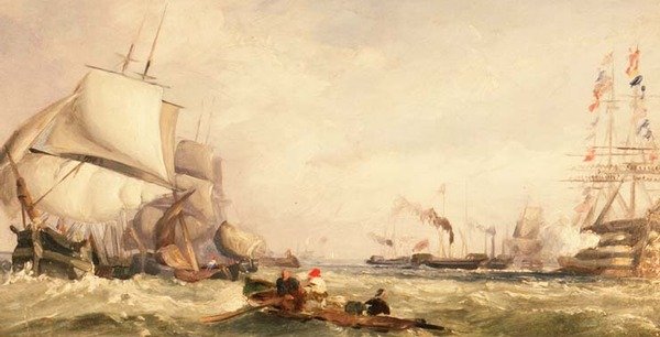 Cowes Regatta (panel) by Clarkson Frederick Stanfield