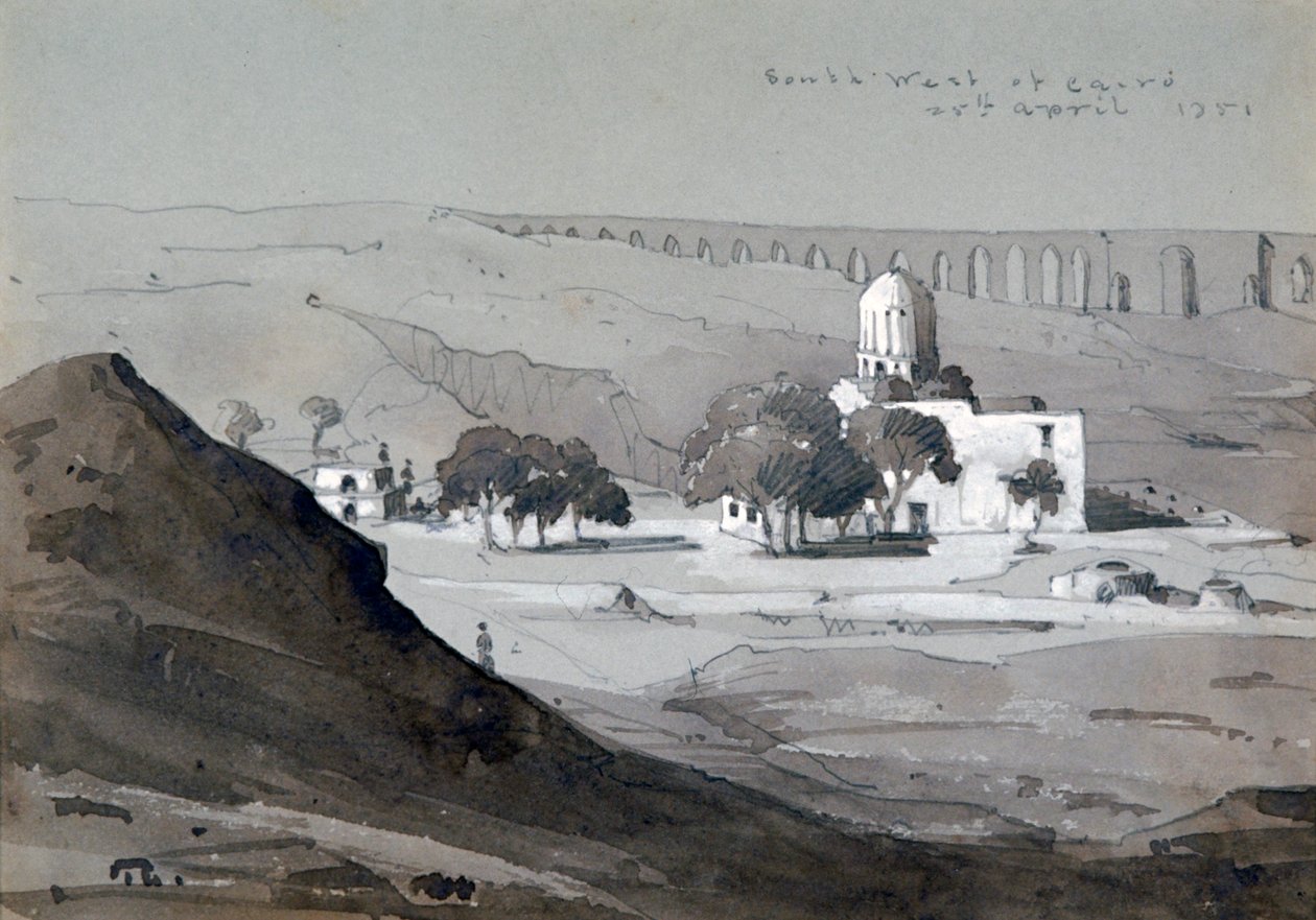 'Kahire'nin Güney Batısını Görüntüle', 1851. by William Clerihew