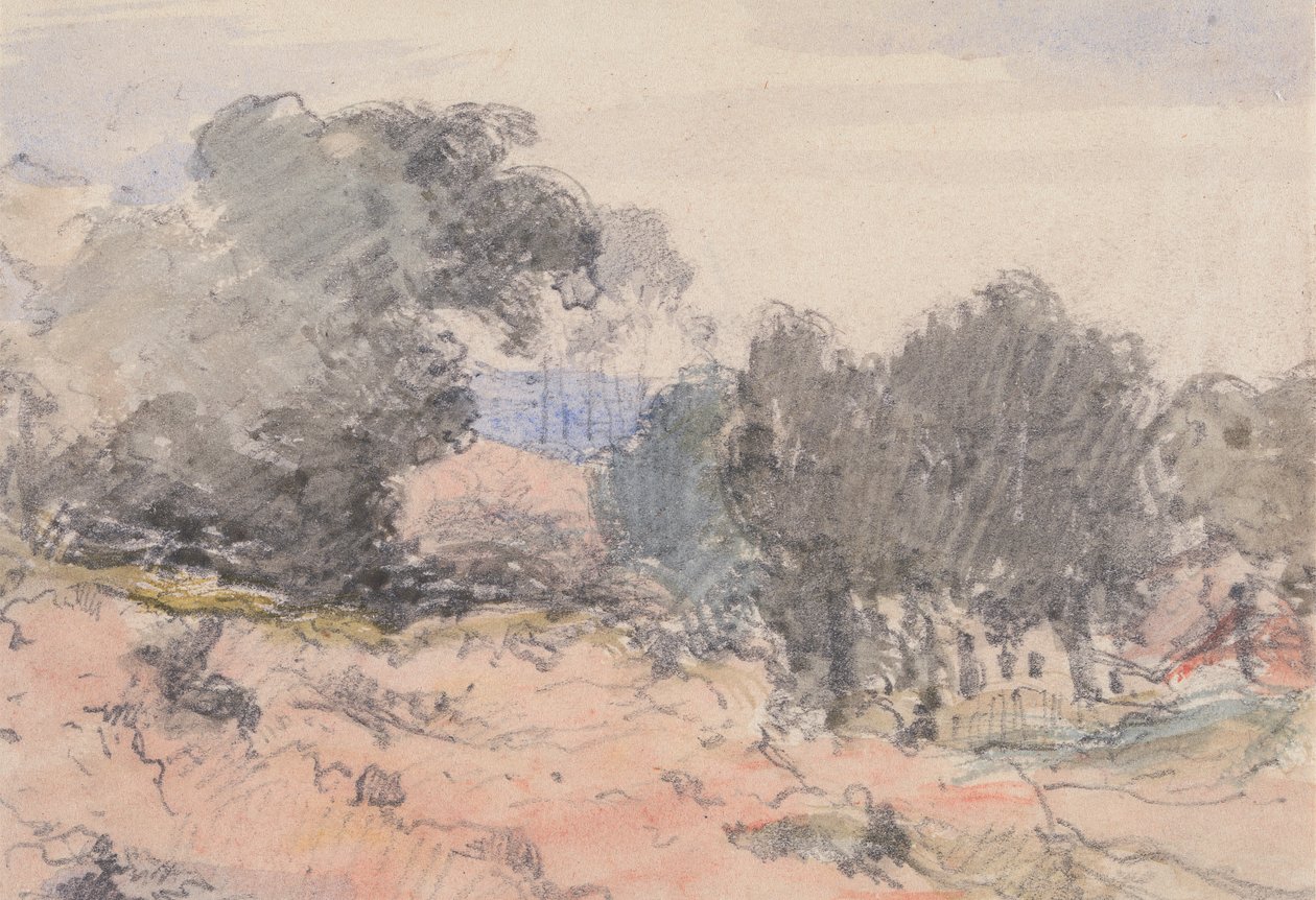 Manzara: Ev ve Ağaçlar by William Collins
