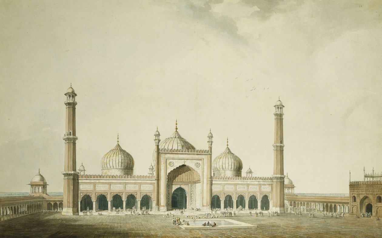 Jama Mescidi, Delhi, by William Daniell