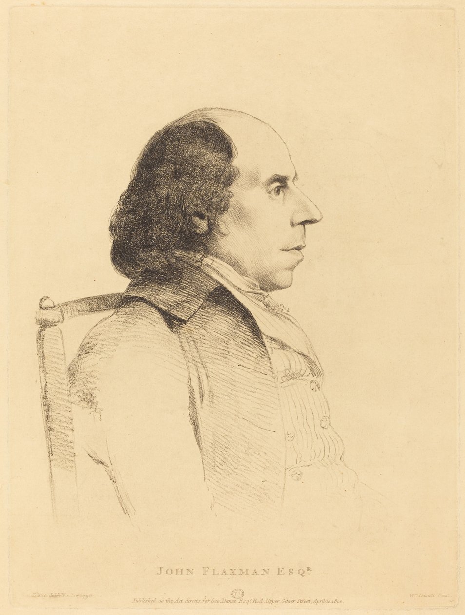 John Flaxman by William Daniell after George Dance II