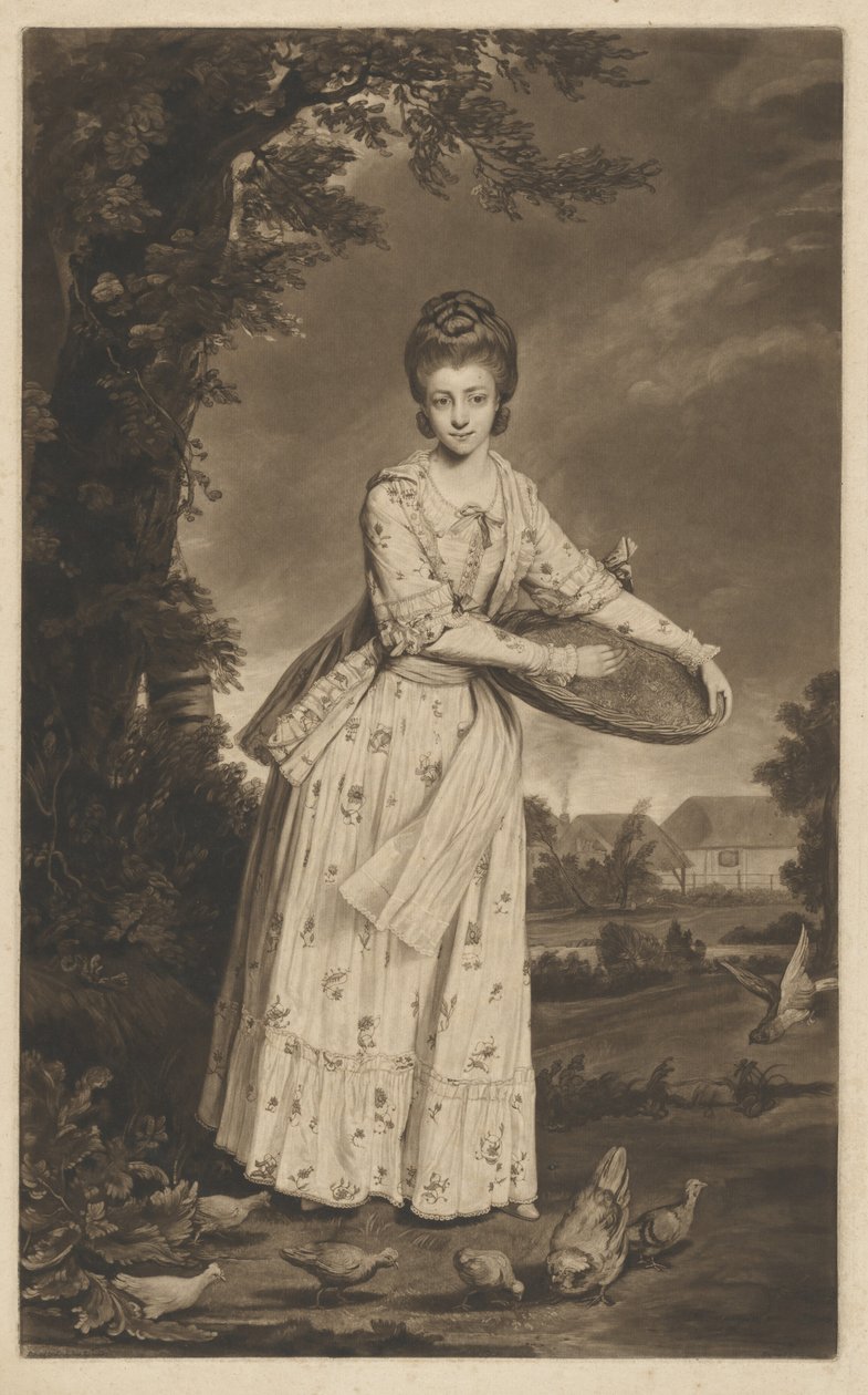 Bayan Pelham by William Dickinson after Sir Joshua Reynolds