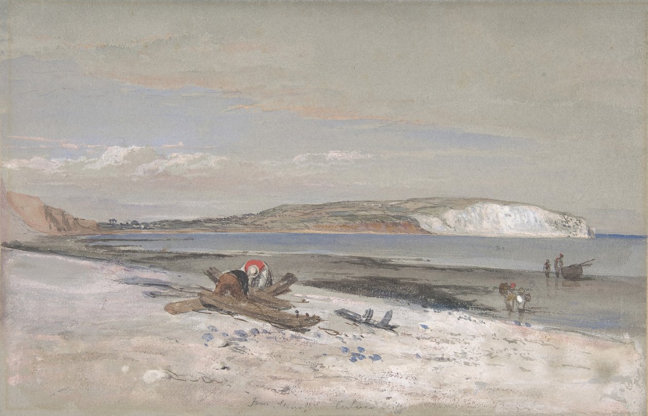 Culver Cliff, Wight Adası, 1847. by William Dyce