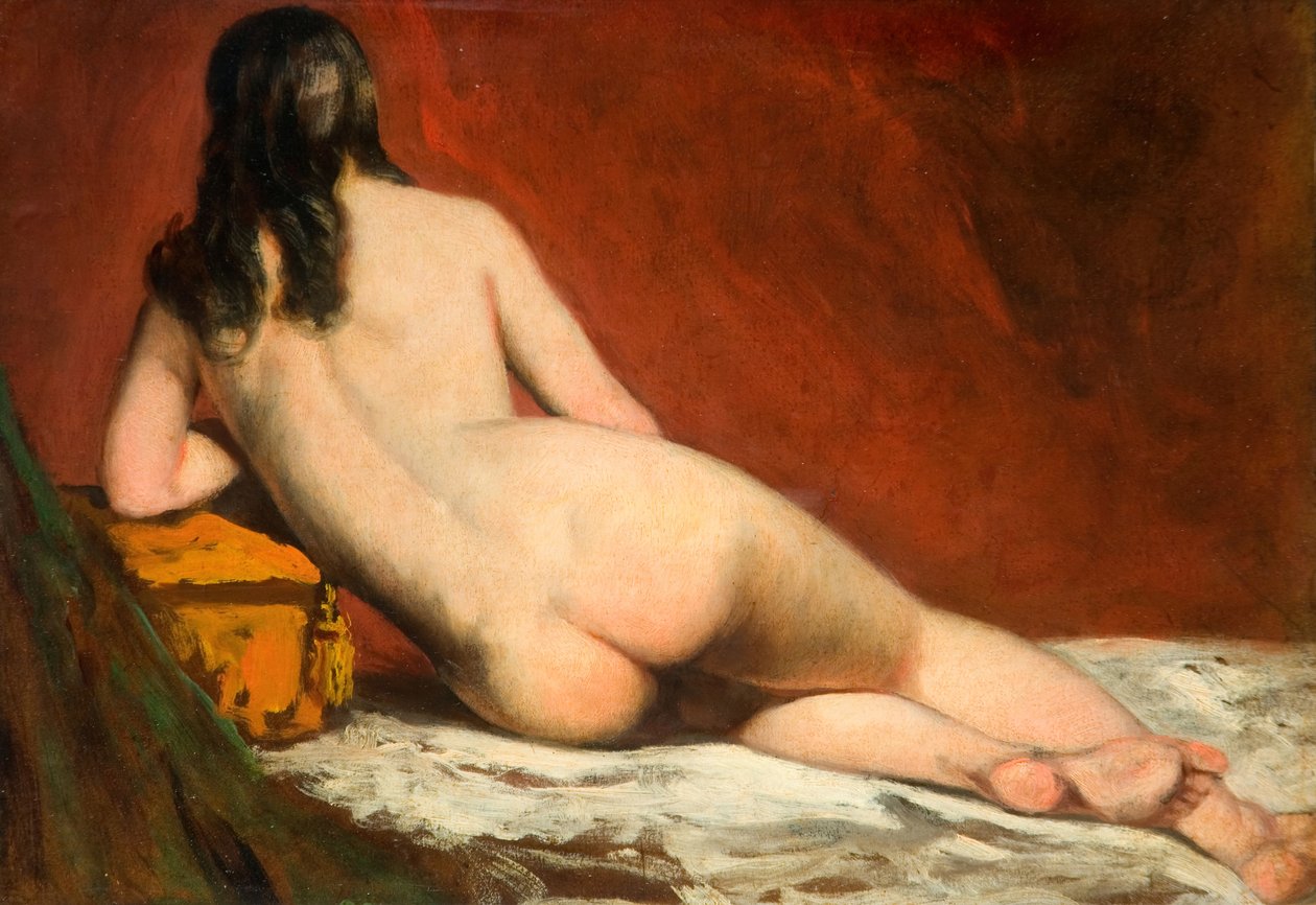 Yatan Bir Kadının Çıplak Çalışması, 1849. by William Etty