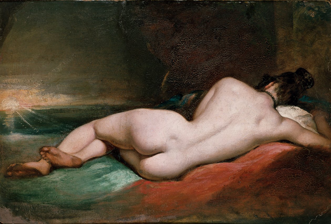 Çıplak kadın uzanmış, 19. yüzyılın başlarında. by William Etty